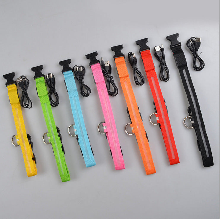 Glow-in-the-Dark LED Dog Collar - Safety First