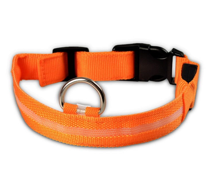 Glow-in-the-Dark LED Dog Collar - Safety First
