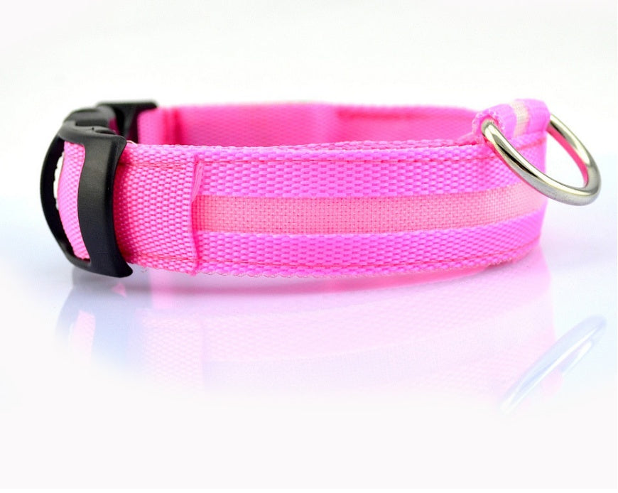 Glow-in-the-Dark LED Dog Collar - Safety First