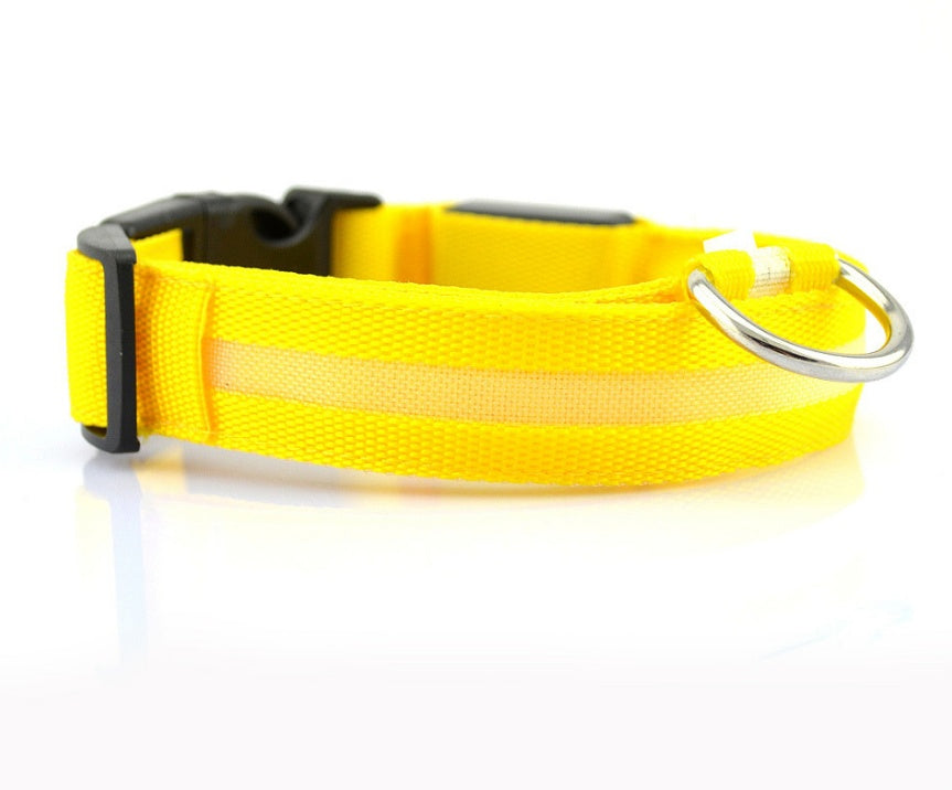 Glow-in-the-Dark LED Dog Collar - Safety First