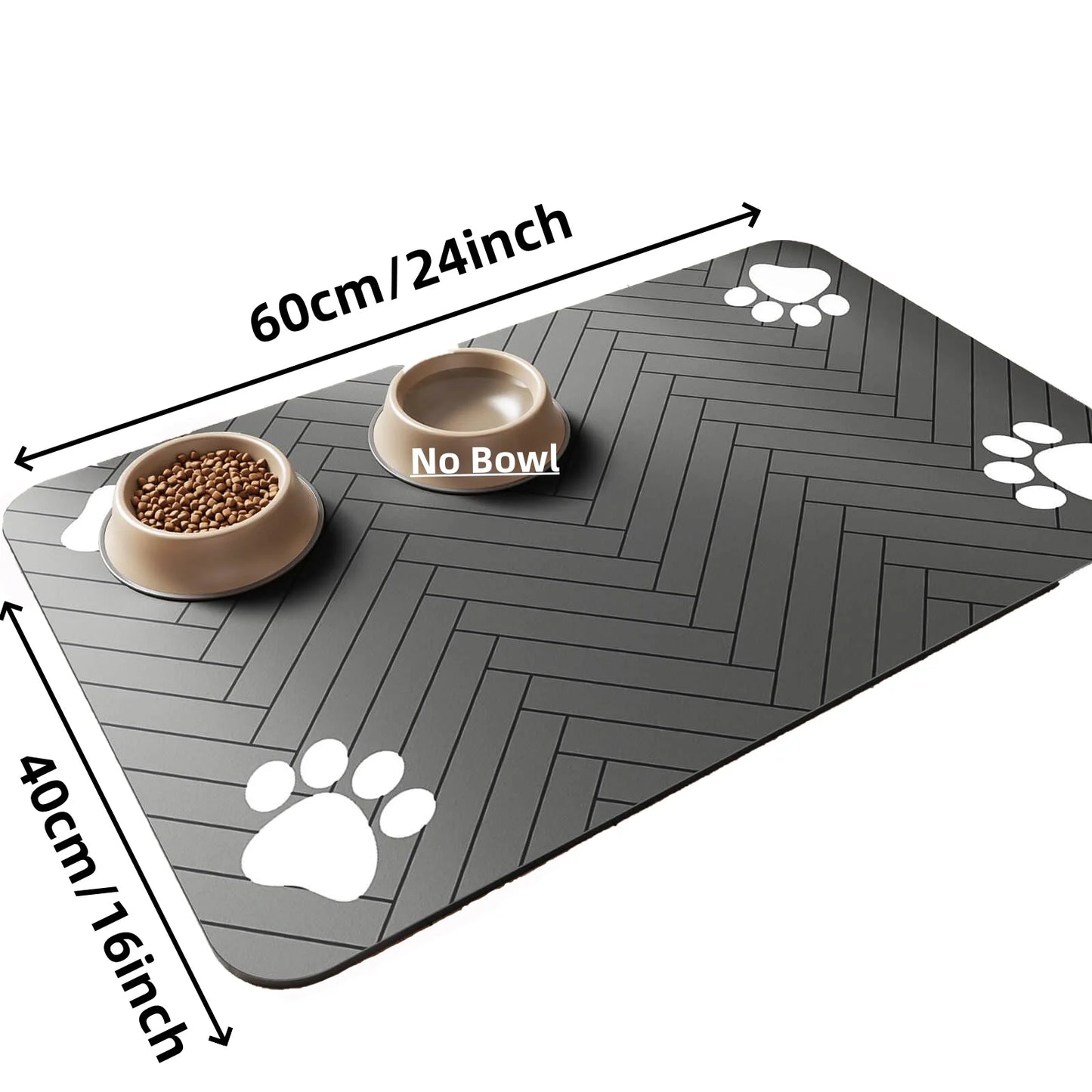 Absorbent Pet Feeding Mat - Waterproof & Durable