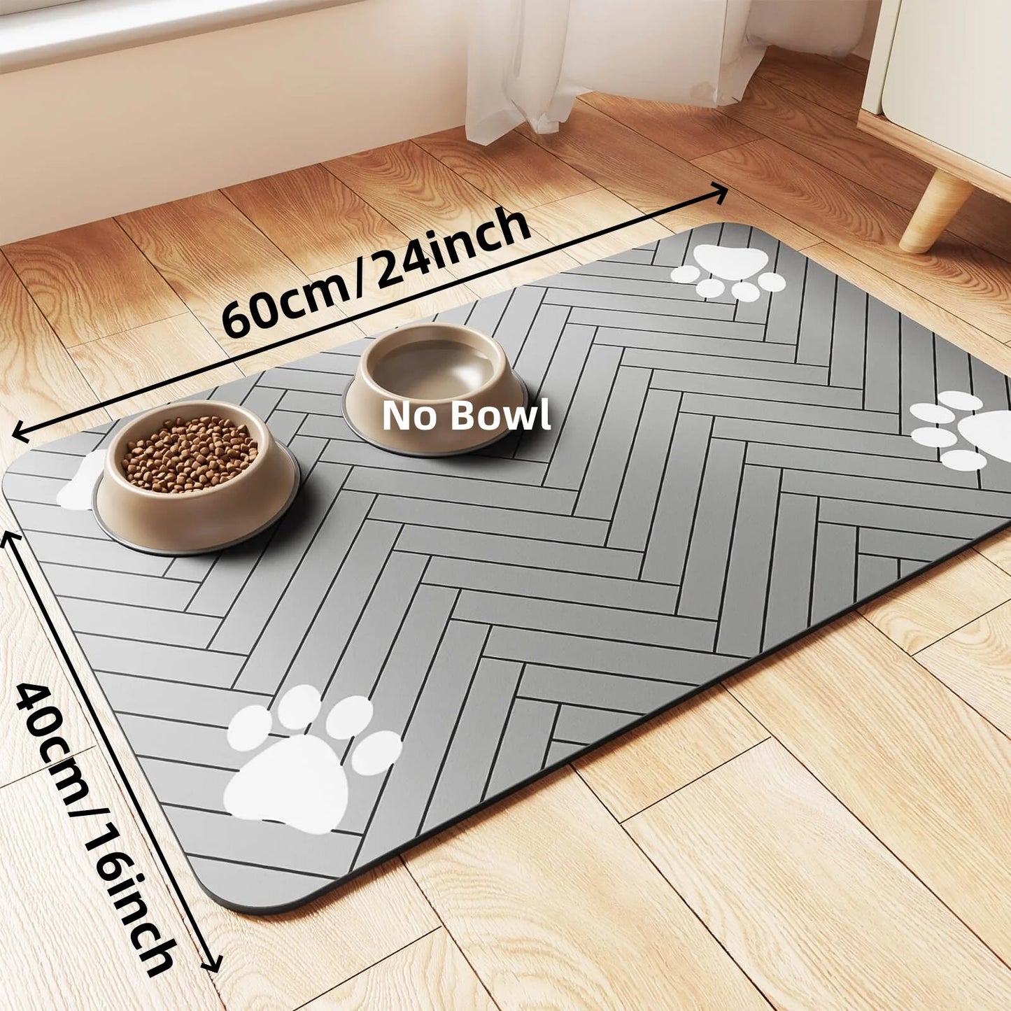 Absorbent Pet Feeding Mat - Waterproof & Durable