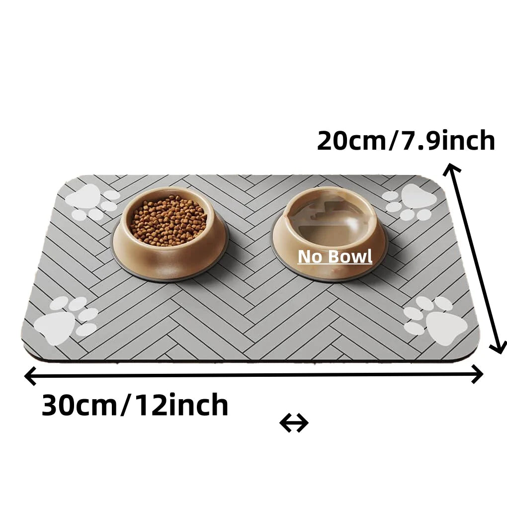 Absorbent Pet Feeding Mat - Waterproof & Durable