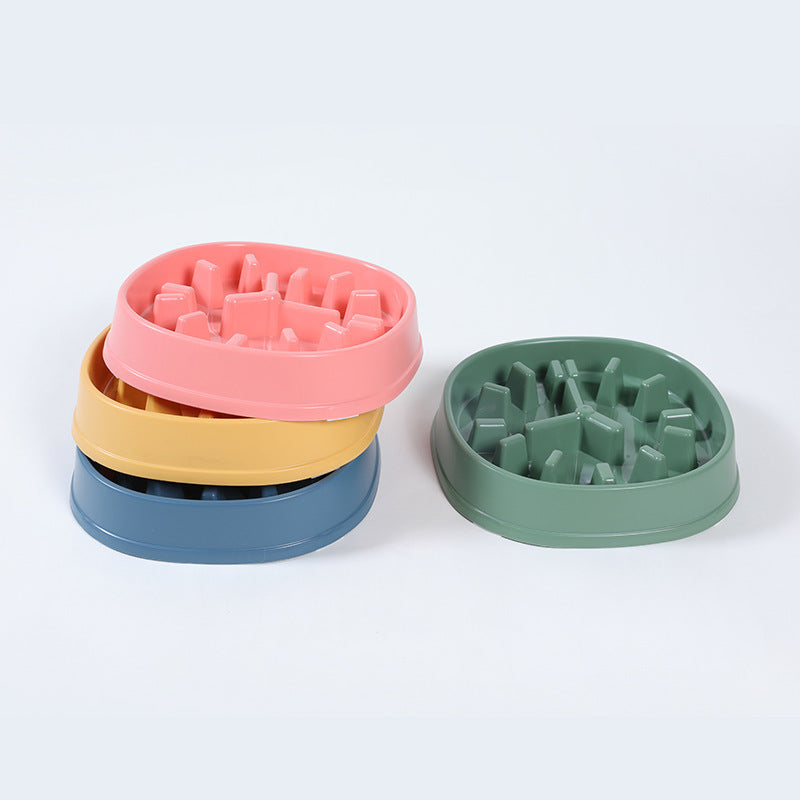 Dog Choking Prevention Bowl Slow Non-slip Clock-shaped