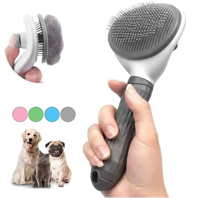 Self-Cleaning Pet Brush – Effortless Grooming for Dogs