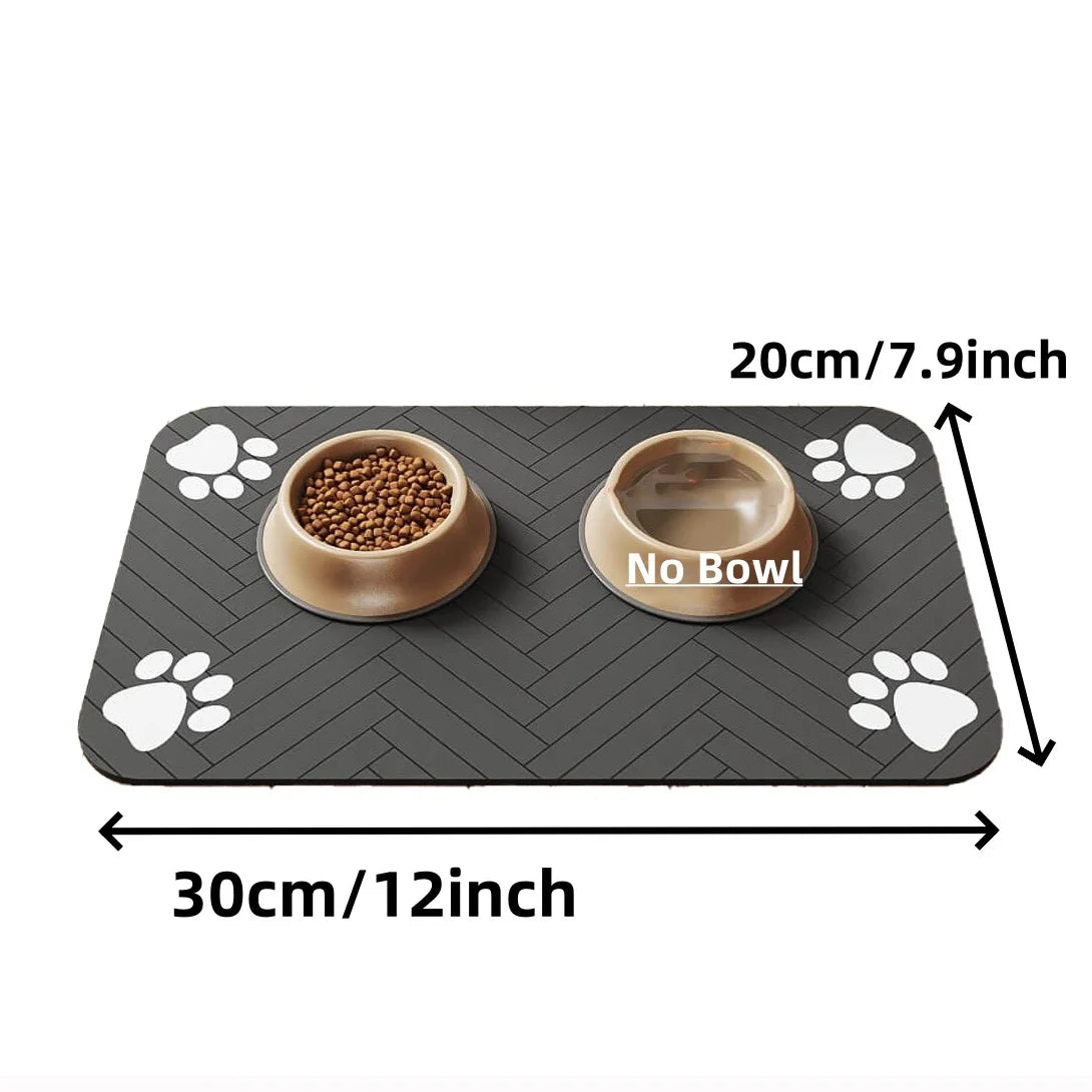 Absorbent Pet Feeding Mat - Waterproof & Durable