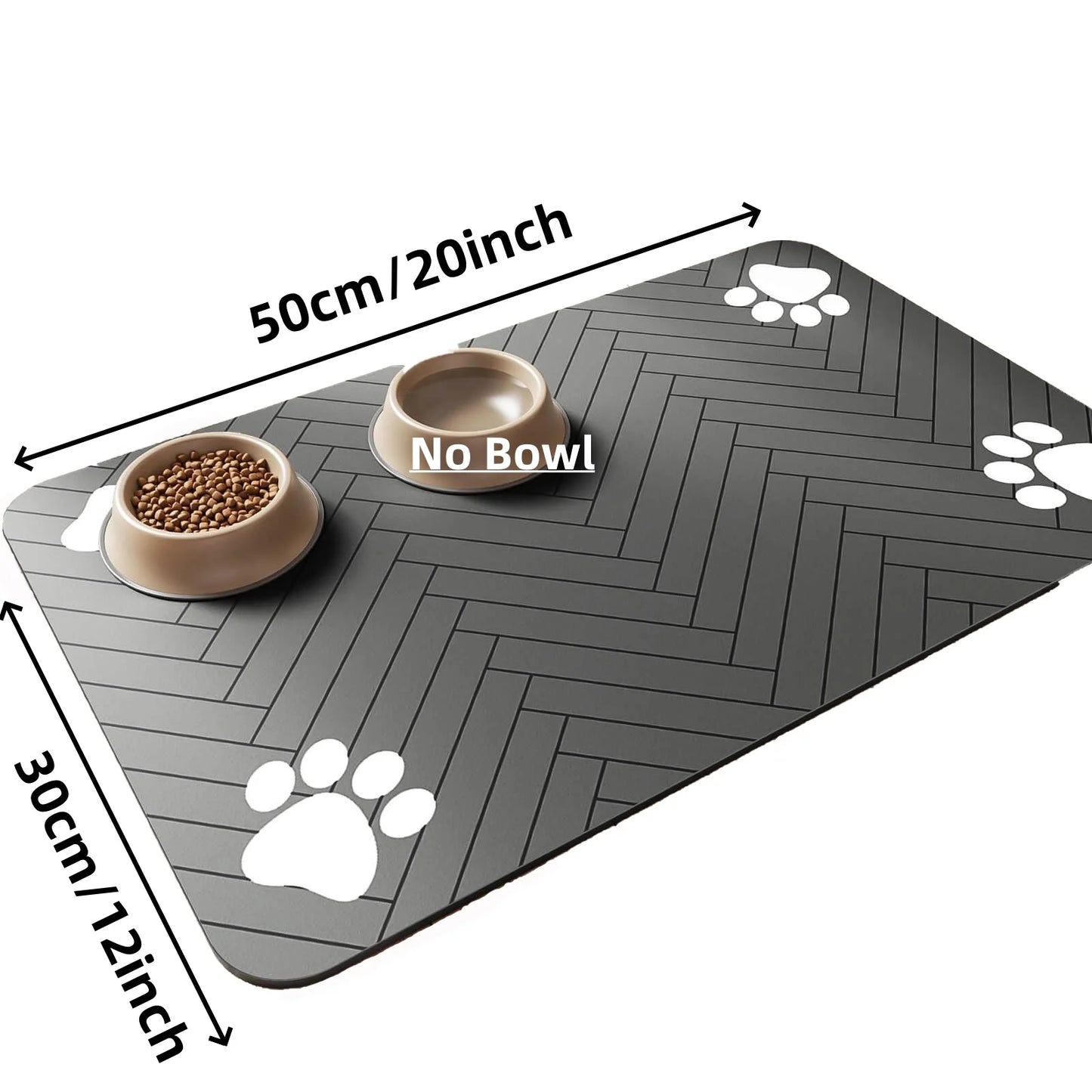 Absorbent Pet Feeding Mat - Waterproof & Durable