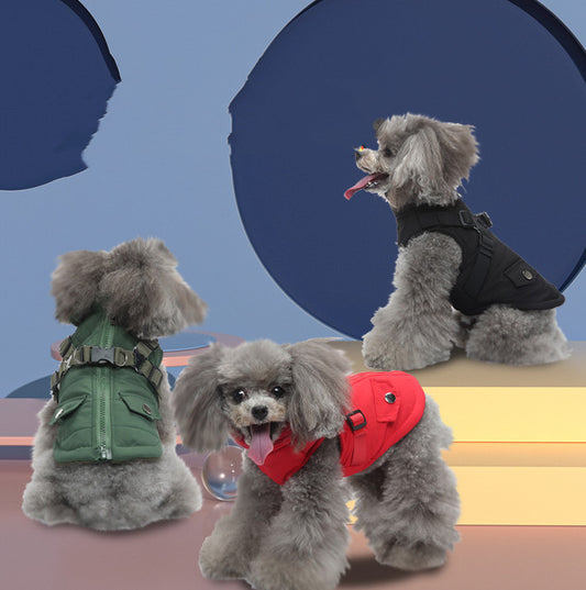 Cozy Cotton-Padded Dog Jacket - Stylish & Warm
